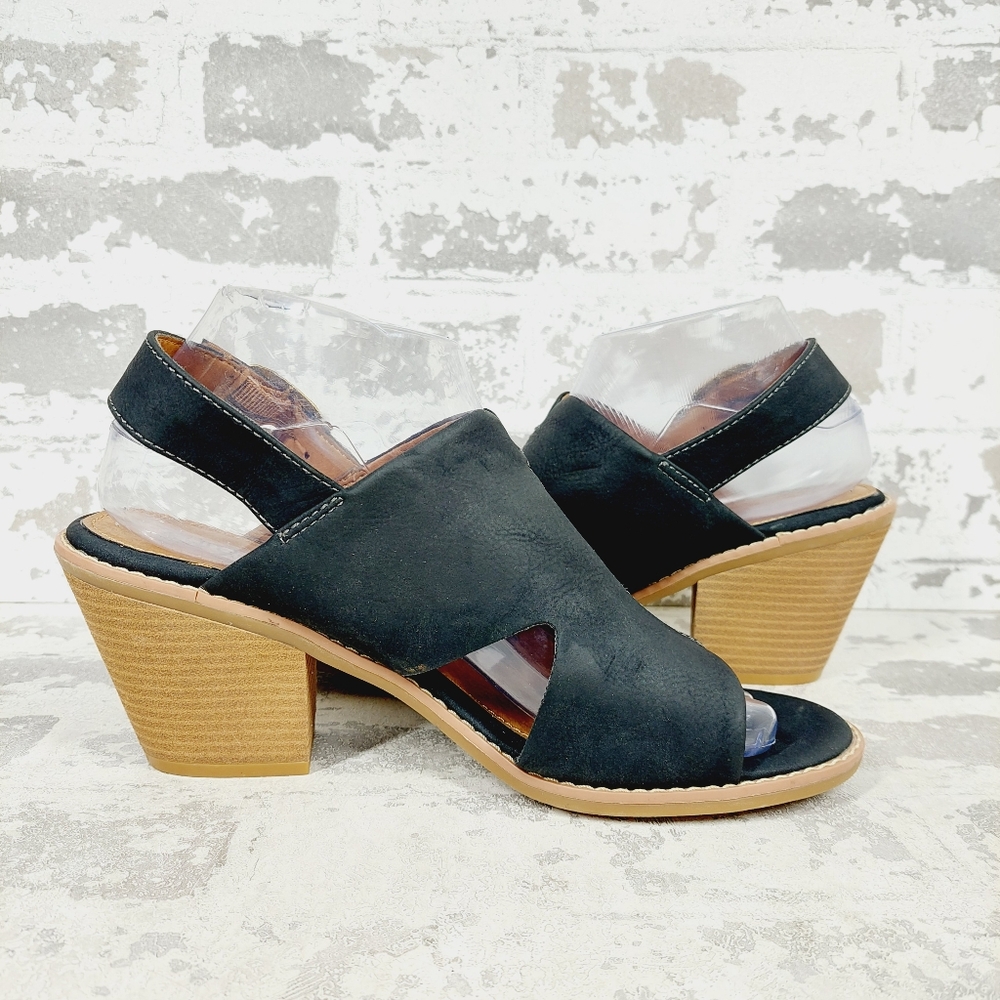 New Eurosoft by Sofft Black Block Heel Taite Comfort Sandal O694 - Picture 3 of 11